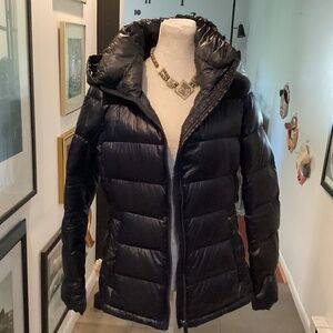 DONNA KAREN PUFFER BLK JACKET PACKABLE DOWN